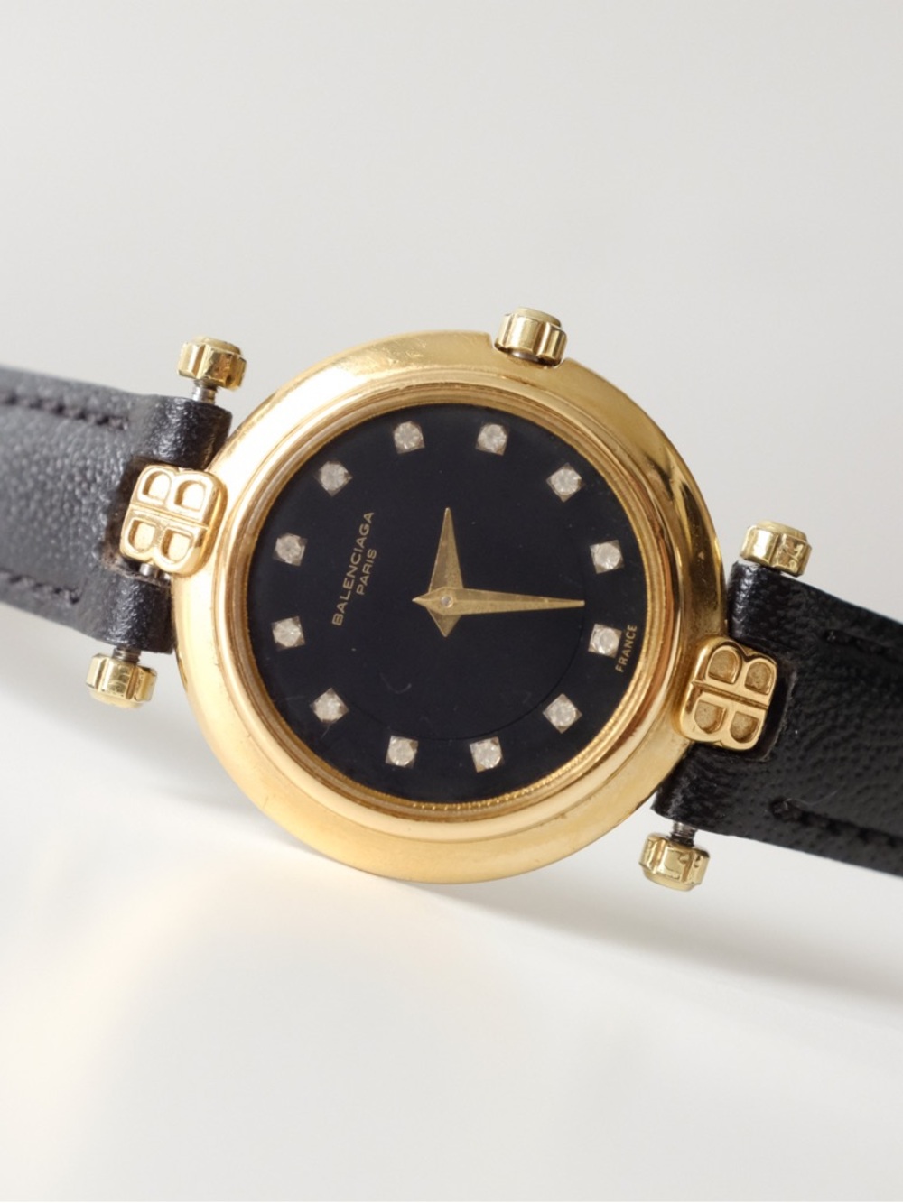 Vintage Balenciaga Black and Gold Vintage Women's Watch - Picture 2 of 9
